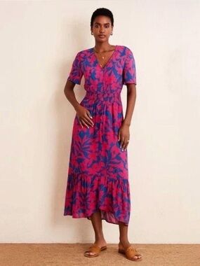 Abel The Label Anthropologie Cassidy Hi-Lo MIDI Dress Smocked
Women Medium